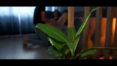 Teenage couple in love have hot sex, lots of cum on her ass.